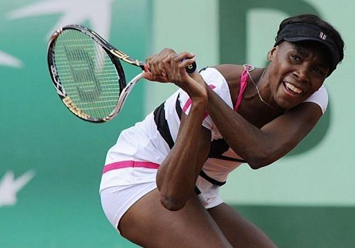 US Venus Williams hits a return to Argentina's Paula Ormaechea